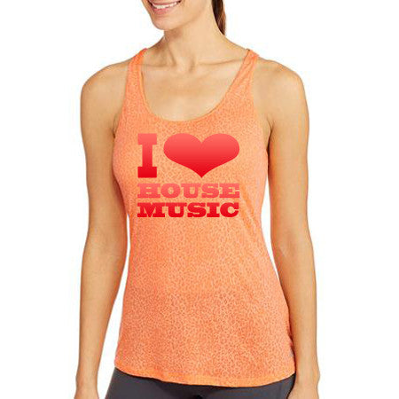 I Love House Music RacerBack T-Shirts