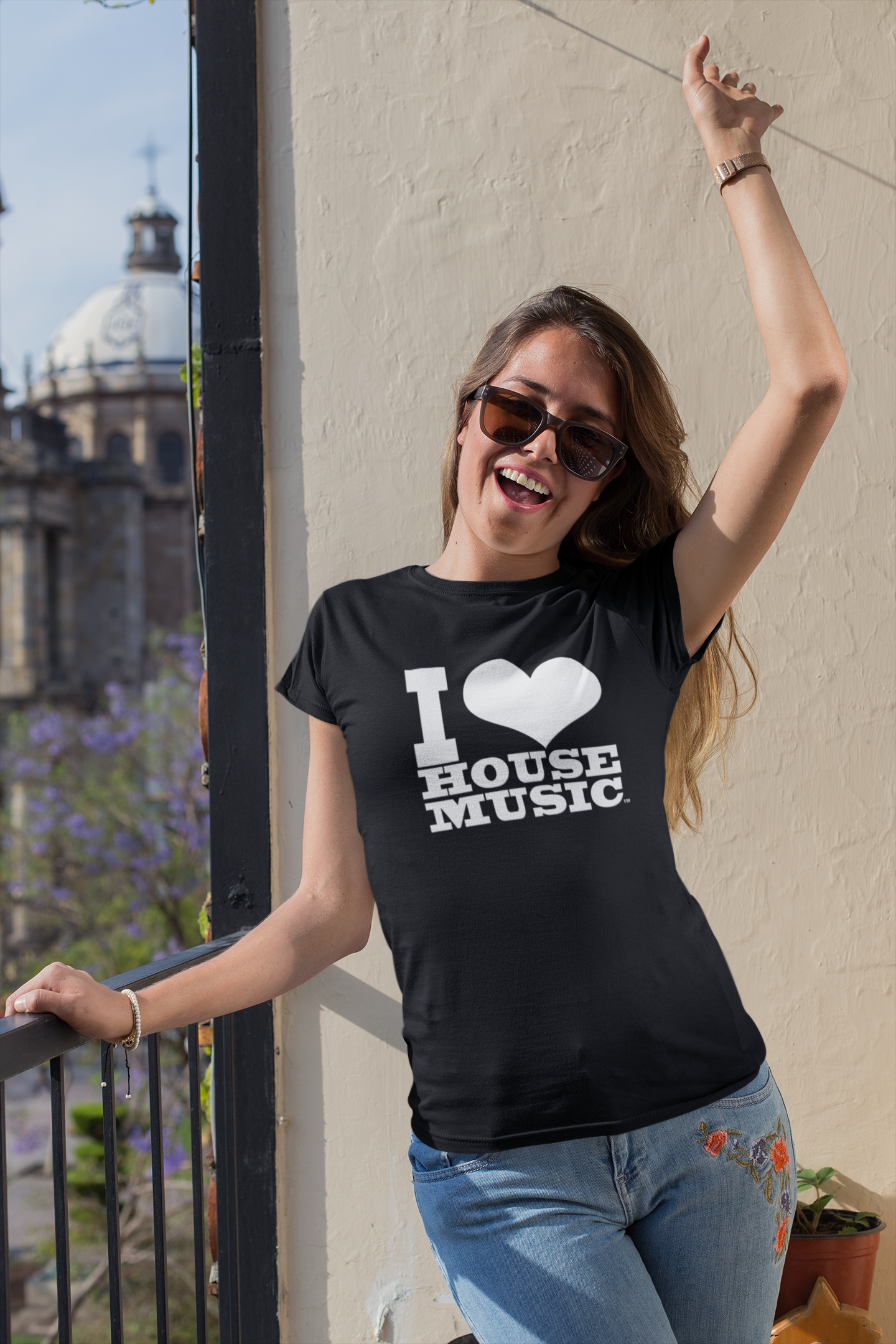 I Love House Music Ladies Cut T-Shirt