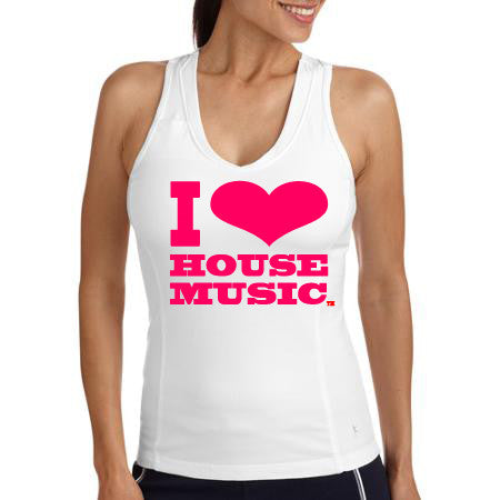 I Love House Music RacerBack T-Shirts