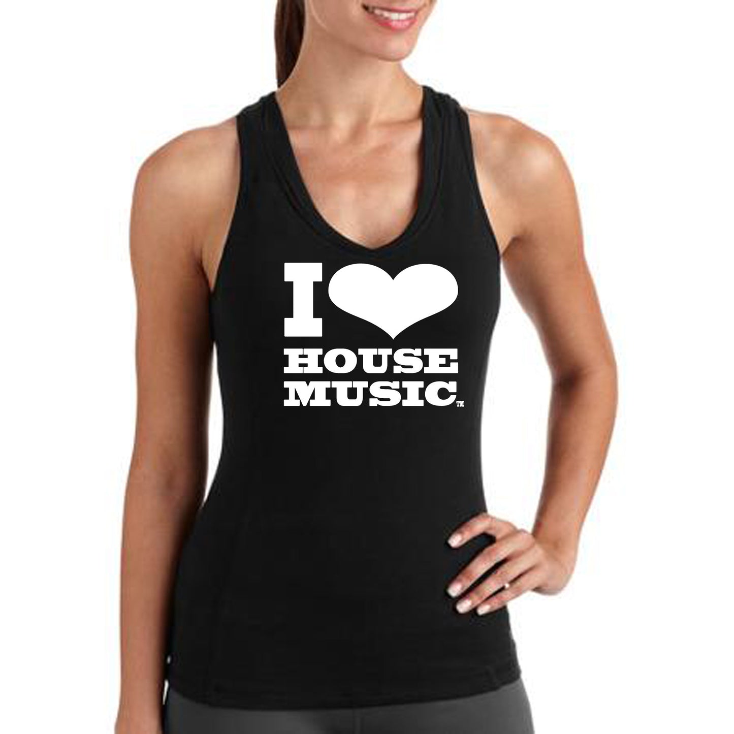 I Love House Music RacerBack T-Shirts