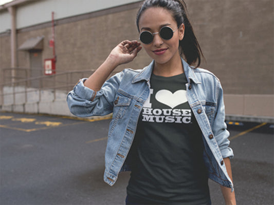 I Love House Music Ladies Cut  T-Shirt