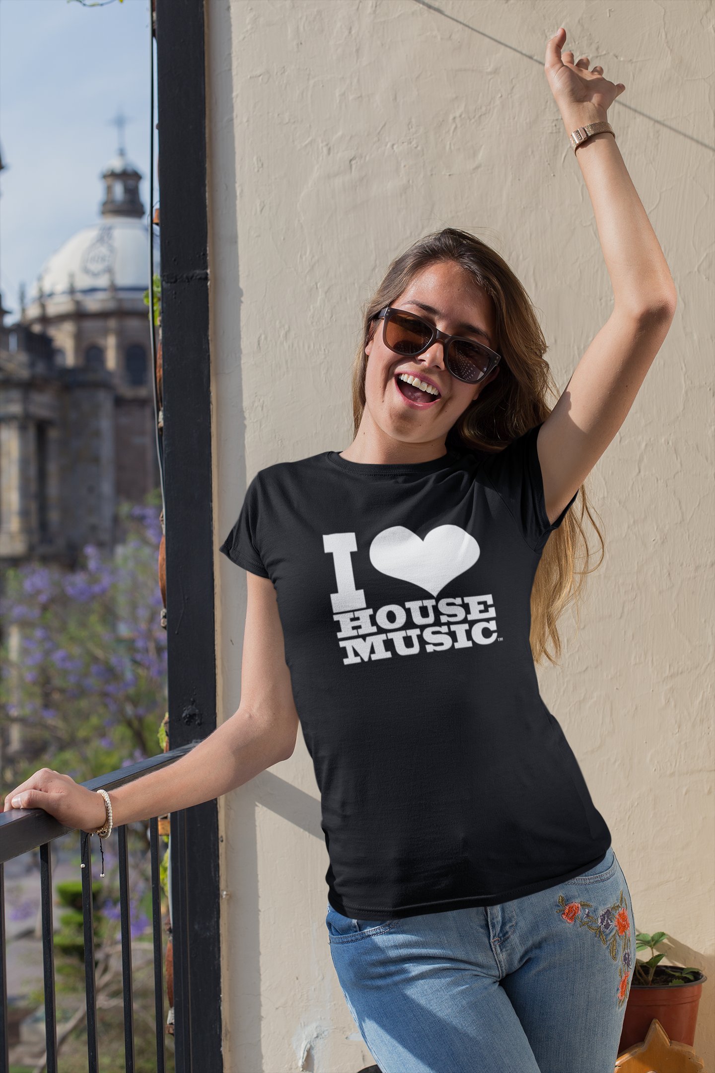 I Love House Music Ladies Cut  T-Shirt