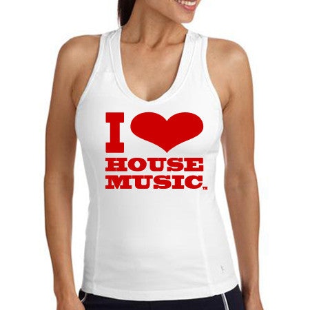 I Love House Music RacerBack T-Shirts